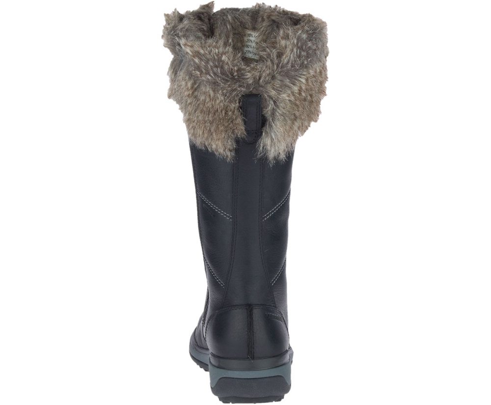 Merrell Boots Black - Snowcreek Tall Polar Waterproof - Womens 46OTIPMUA
